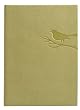 Yellow Embossed Bird Leather Journal - Lined