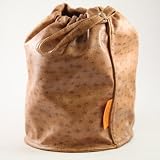 Faux Ostrich Small GoKnit Pouch Project Bag w/ Loop & Drawstring