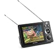 DIGITTRADE TV2GO DVB-T tragbarer mini Fernseher 2 Antennen (3,5 Zoll LC-Display, 2 Tuner integriert, Hochleistungsakku, schwarz)