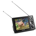 DIGITTRADE TV2GO DVB-T tragbarer mini Fernseher 2 Antennen (3,5 Zoll LC-Display, 2 Tuner integriert, Hochleistungsakku, schwarz)