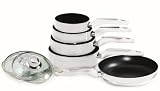 Viners 5 piece White Non Stick Saucepan Cookware set Gift Box