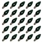 LiteSource 19772 - C7 Candelabra Screw Base Transparent Teal 25 Pack Christmas Light Bulbs