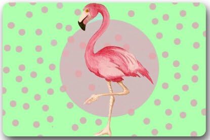Fashion Machine-washable Indoor/Outdoor Doormat -- the Graceful Flamingo in the Dark Custom Door Mat/Gate Pad 23.6"(L) x 15.7"(W)