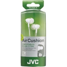 JVC HA-FX66-W - 'Air Cushion' In Ear Headphones - White