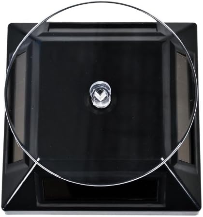 Solar Powered Rotating Jewellery Mobile Phone Bracelet Ring Watch Display Stand