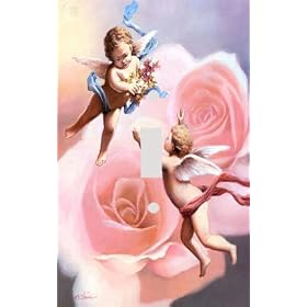 Cherubs in a Rose Decorative Switchplate Cover