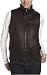 EMU Women's Swansea Leather Hooded Vest,Chocolate,Large