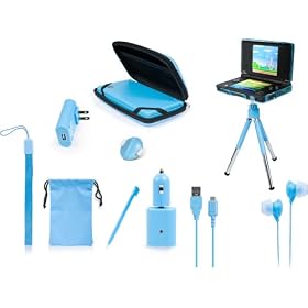 CTA DSi 10 in 1 Deluxe Travel Kit - Blue (Nintendo DS) [import anglais]