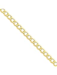 14k 8.0mm Semi-Solid Curb Link Chain