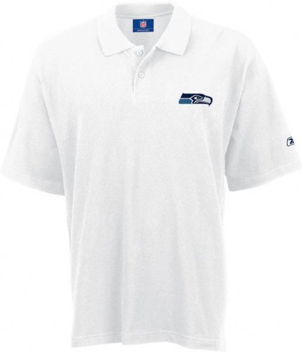 Seattle Seahawks White RA Polo