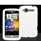 White Silicone Rubber Gel Soft Skin Case Cover for HTC Bee / Wildfire Phone ....