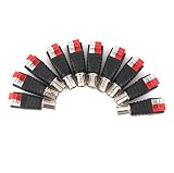 【ノーブランド品】CCTV カメラ用 BNC メスコネクタ ケーブル アダプタ プラグ ジャックプレス式 10PCS