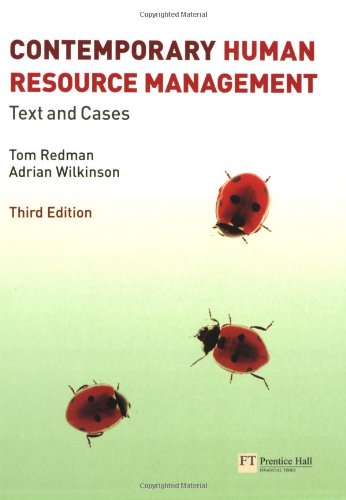 Contemporary Human Resource Management: Text and Cases