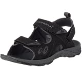Merrell DOWNSTREAM SPORT/BLACK J88211, Herren Sandalen/Outdoor-Sandalen, schwarz, (BLACK), EU 45, (US 12), (UK 11)