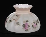 Rose Garland Glass Lamp Shade White