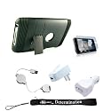 Ultimate Premium Full Protection Deluxe Combo For Apple iPod Touch 8GB, 16GB, 32GB, 64GB 2nd and 3rd Generation Stand Alone 3 pieces Cover Case (Black) + a 3 in 1 Combo Home and Car charger and a retractable USB Data Cable Plus a 4-inch eBigvalue TM Determination Hand Strap + Screen Guard Protector included!!!
