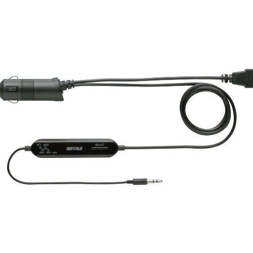 バッファローコクヨサプライ BUFFALO FMトランスミッター miniプラグ USB充電 低ノイズ設計 ブラック BSFM12BK