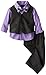 Nautica Babys Newborn Birdseye Vest Set, Dark Grey, 6-9 Months