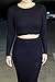 Sexy Women Long Sleeve Crop Tops+Nightclub Skirts Wool Bodycon Dress 2 Pcs 1Set