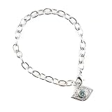 Ayasha's Silver Tone Evil Eye Charm Bracelet