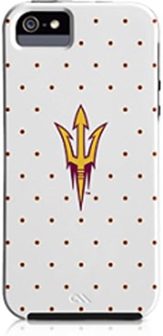 Case-Mate Gameday Tough Series - Arizona State Sun Devils Fork Dots Case for iPhone 5 / 5S - Retail Packaging - White