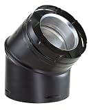 Simpson Duravent 46DVA-E45B 45 Degree Elbow Exhaust Pipe 4x6-5/8 - Black
