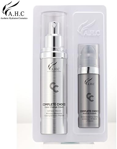 AHC Complete Choice COLOR CHANGE Cream 30ml (SPF50+ PA+++) + Free Moisture Ampoule, This CC Cream Moisturizes and Soothes the Skin Leading to be Beautiful and Moist Skin