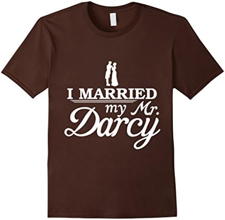 Men's I Married My Mr.Darcy T Shirt Medium Brown