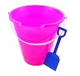 Large Hot Pink 9" Pail with Spout and Shovel
