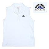 Colorado Rockies Womens Excellence Sleeveless Mesh Polo by Antigua Sport at Antigua