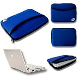 Blue Neoprene Zipper Carrying Case Sleeve for Kindle DX / ASUS Eee / Acer Aspire One / Dell Inspiron Mini / HP MINI / MSI Wind / Lenovo IdeaPad and others 9″ 10″ Laptops Notebook Netbook