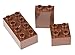 Premium Big Briks Brown Basic Builder Set #1 - 84 Pack - (Big LEGO® DUPLO® Compatible) - Large Pegs