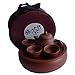 Teagas Purple Clay Travel Teaset Portable Travel Kungfu Tea Set (Consists of 1 Tea Tray 1 Teapot and 3 Cups)