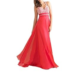 Halter Lace-Up Beaded Cocktail Chiffon/Satin Evening Dress/Bridesmaid Dress/Prom Dress/Party Dress/Wedding Dress 