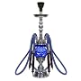 34" 4 Hose Rotating Hookah BLUE