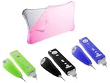 iShoppingdeals- Premium PINK Durable Soft Silicone Skin Cover Case for Nintendo Wii Fit Balance Board + Wii Remote and Nunchuck(Green + Black + Blue) + Free Fishbone Style Keychain