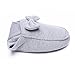 Ofoot Women's Cotton Memory Foam Anti-slip House Slippers with Cute Bow