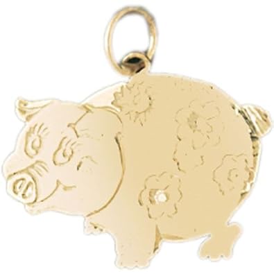 Cheap Girls Jewelry Dazzlers Solid 14k Gold Pig Charm Pendant Available in three colors from jewelsberry (weights: 1.9 grams only) For Sale