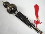 Produkt-Bild: Pr&auml;mie Ebenholz 3 Octave Handgeschnitzte Gourd Flute Hulusi Woodwind + Fall #112 - Ksotenloser Versand, Weltweit