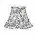 Black Chinoiserie Toile Shade Size: 7 x 14 x 11