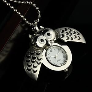 Owl Watch with Keychain Clip Pocket Watch