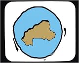 Decorated Mouse Pad with geographical, map, region, "Burkina Faso", place, outline, geography, land