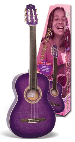 Childrens Toyshop  Musical Instruments : SX GRC1K CPP Gypsy Rose Purple Acoustic Guitar Package