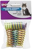 Ethical Pet Wide Durable Heavy Gauge Plastic Colorful Springs Cat Toy, 10 Count per Pack
