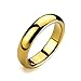 Bling Jewelry Gold Plated Comfort Fit High Polish Tungsten Band Ring 6mm
