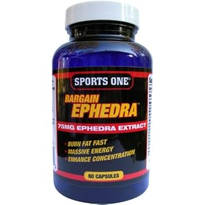41QrRHsFg6L. SL500 AA300  Sports One Bargain Ephedra, 60 capsule Bottle