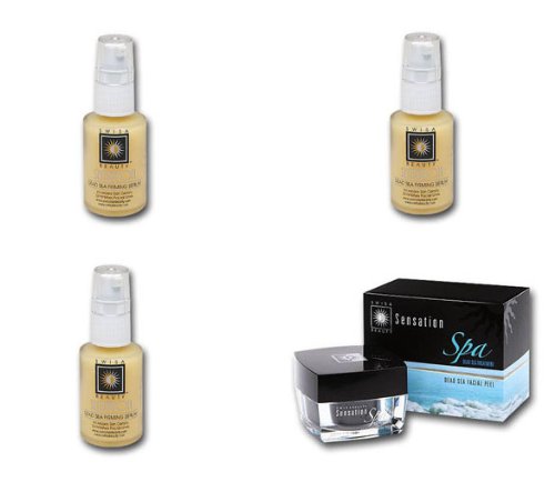 Swisa Dead Sea Mineral Skin Care Facial Peel and 3x Firming Serum + A-viva 4 Way Nail Buffer+eco Nail File