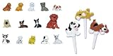Puppy Cupcake Picks and Tiny Figures - 24pc