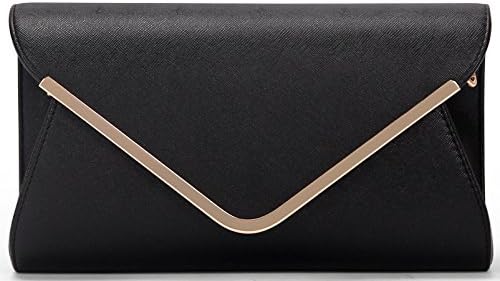 BeAllure Women's Clutch bags for Womens Unique Evening Handbags (Black)