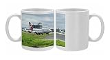 Boeing 747-400 Virgin at Manchester Airport Uk Photo Mugs